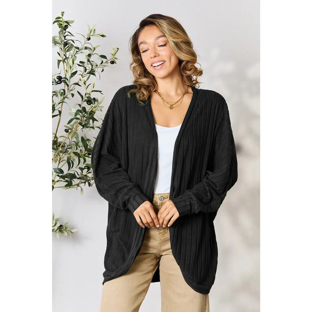 Basic Bae Full Size Ribbed Cocoon Cardigan